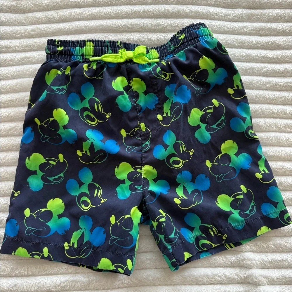 Disney Mickey Mouse bathing suit Set - Navy and Lime